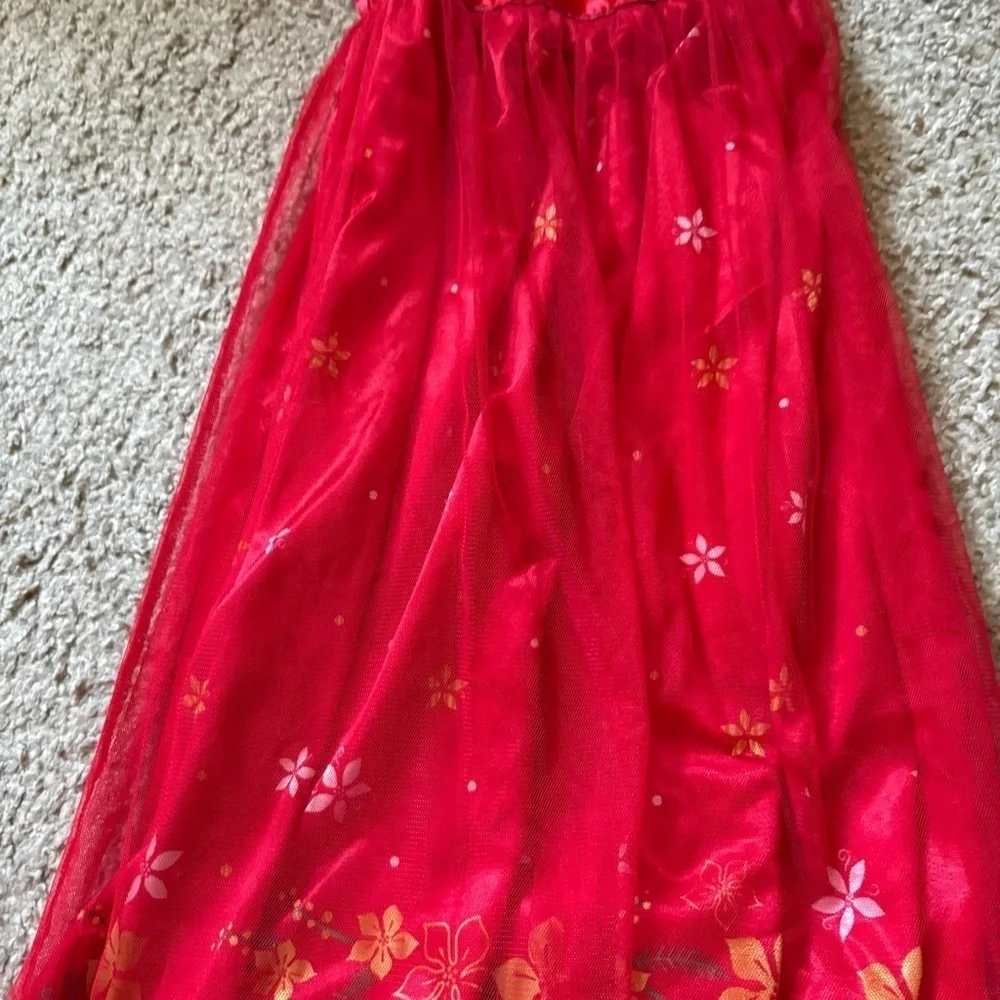 Disney Princess Little Girls Fantasy Gown Sz 6 Christmas Red Jasmine Cinderella